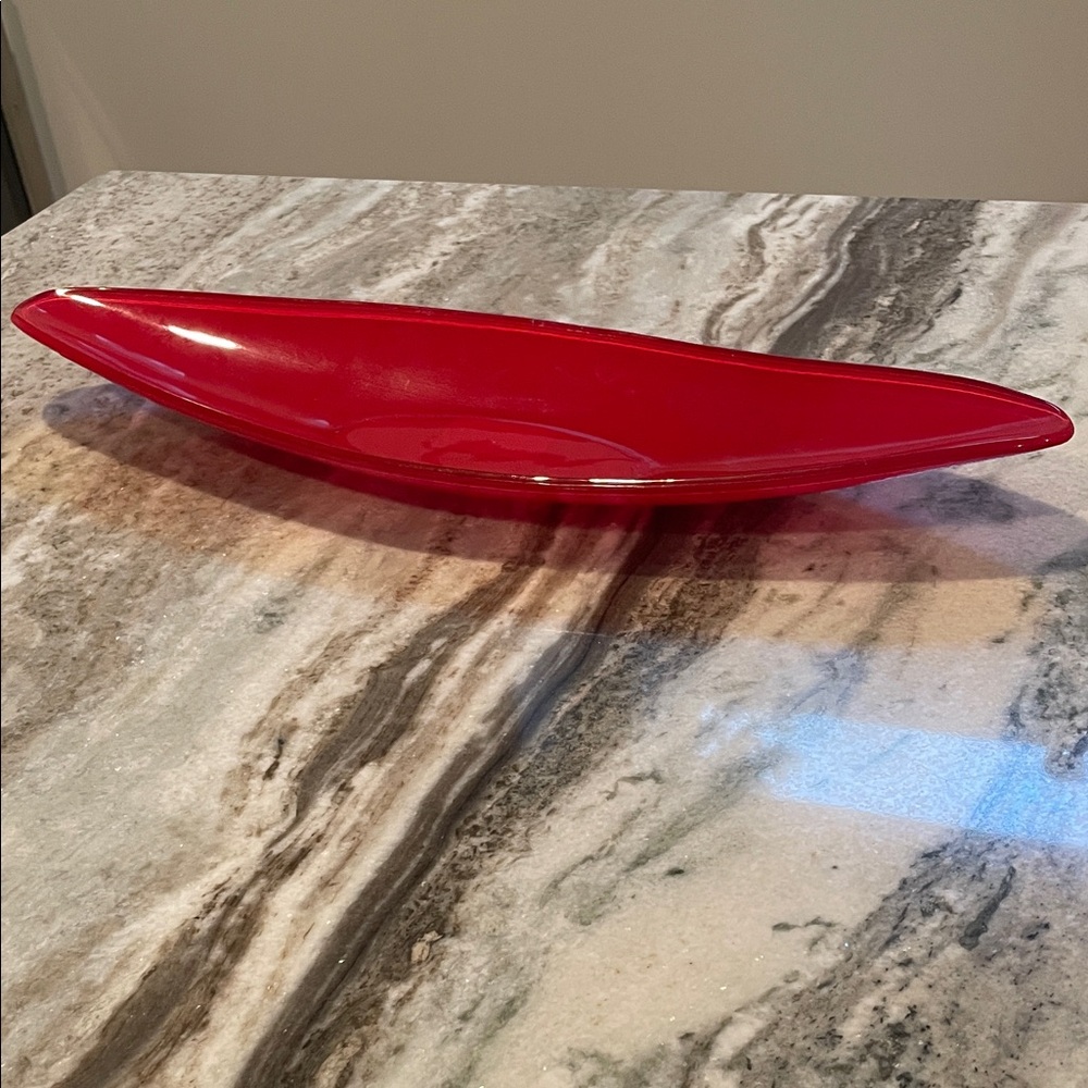 Pier 1 Vibrant Red Decorative Bowl